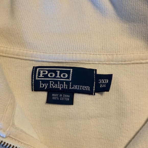 Mens Polo Ralph Lauren Cream Quarter-Zip Estate Rib Pullover 3XB 3XL XXXL - Picture 3 of 4